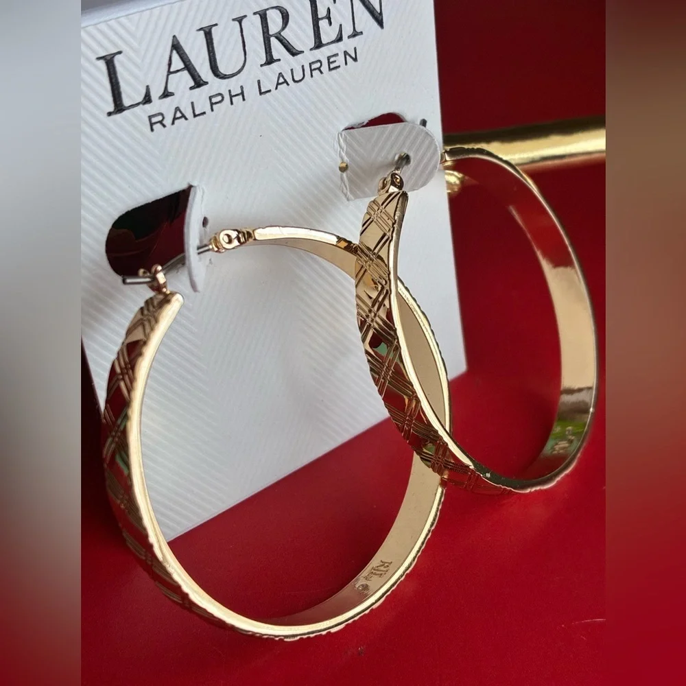 Lauren Ralph Lauren Gold-Tone Hoop Earrings